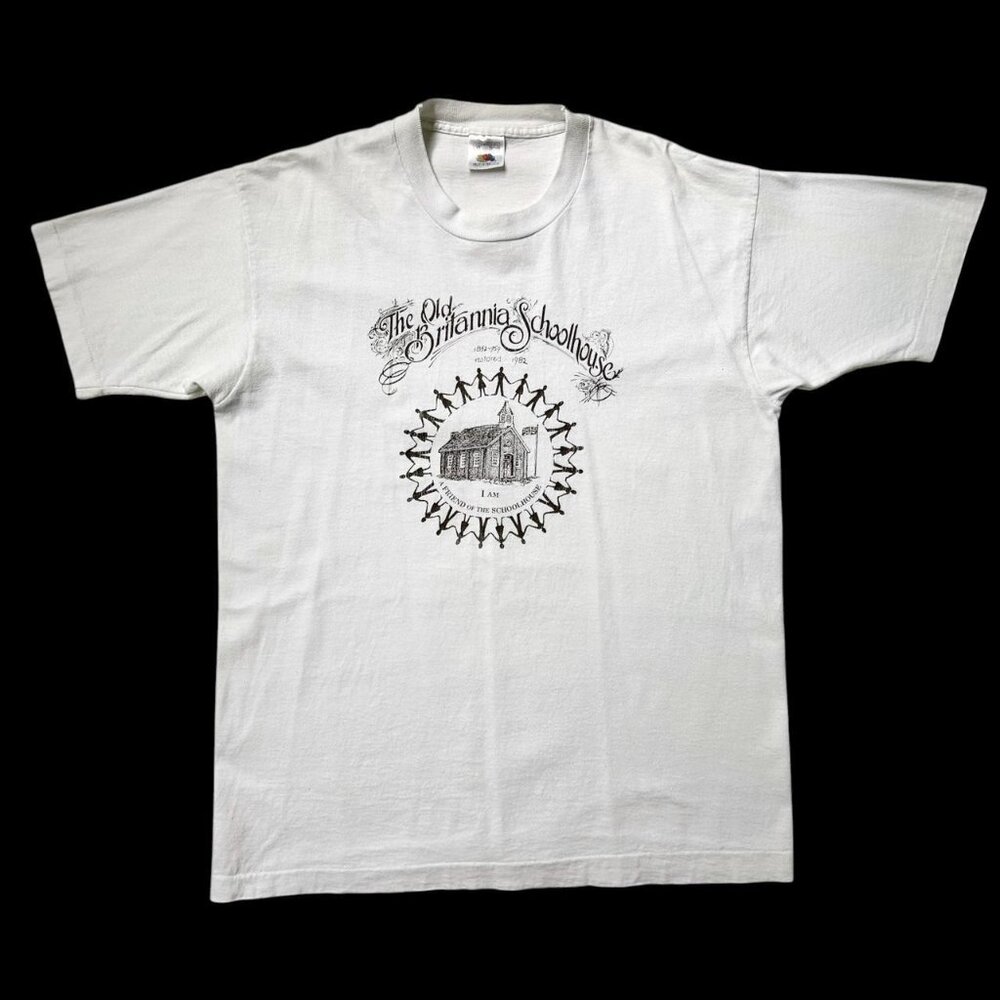 80s vintage The Old Britannia Schoolhouse t-shirt single stitch friends.
